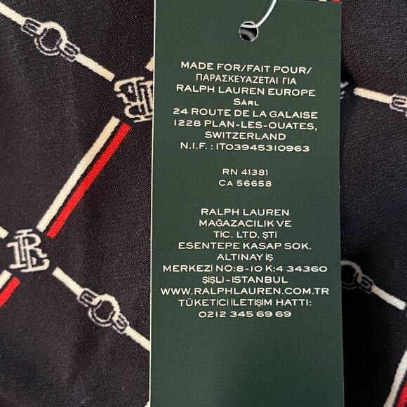 Ralph Lauren Geometric-Print Long-Sleeve Jersey Shirtdress Sz L - Picture 12 of 13